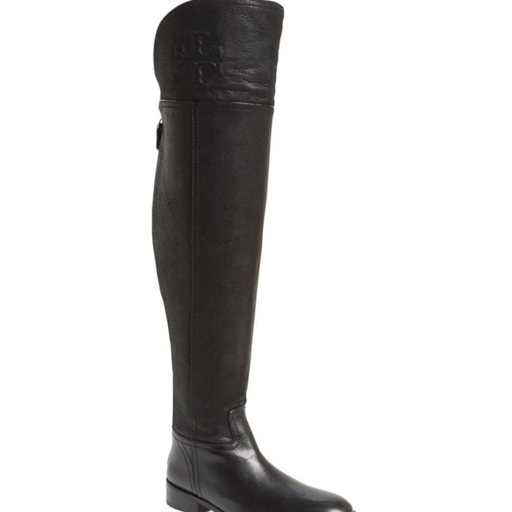 Tory Burch Black Simone Over The Knee Boots